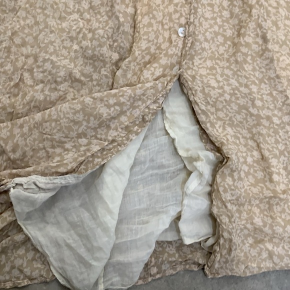 Vintage Jacob maxi Floral Button-Down Dress shell button fairy cottagecore - Picture 3 of 6